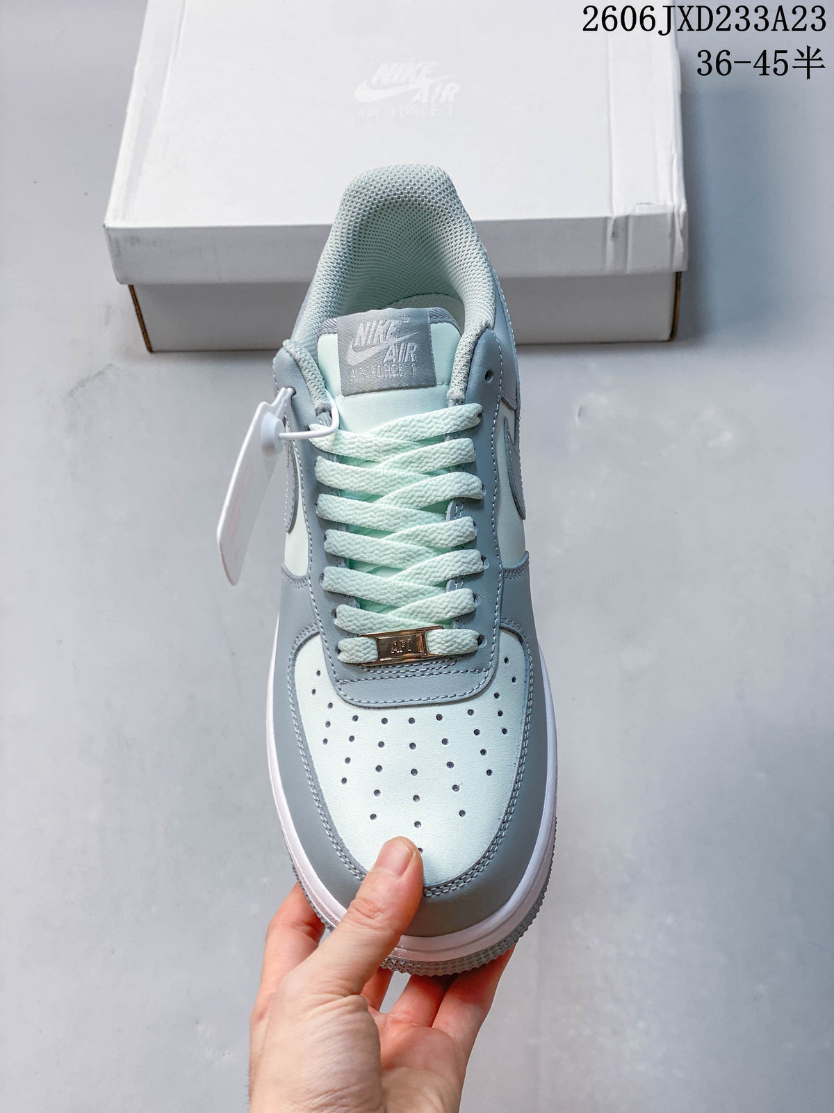 Nike Air Force 1 '07 Low Blue and White Sneakers