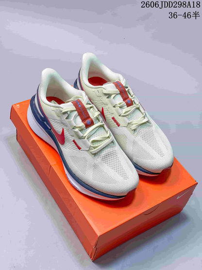 Nike Air Running Shoes in Ivory, Red and Blue