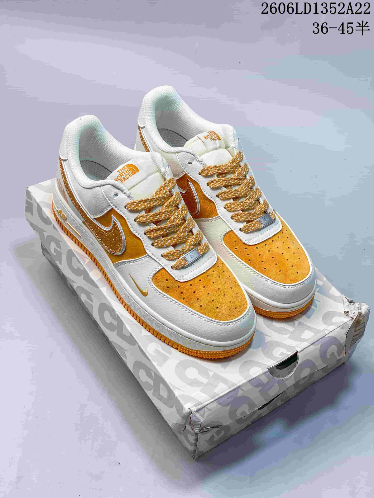 Nike Air Force 1 Low The North Face White Gold Sneakers