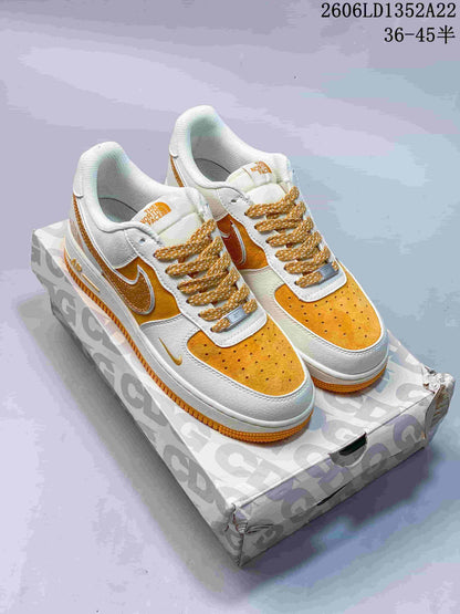 Nike Air Force 1 Low The North Face White Gold Sneakers