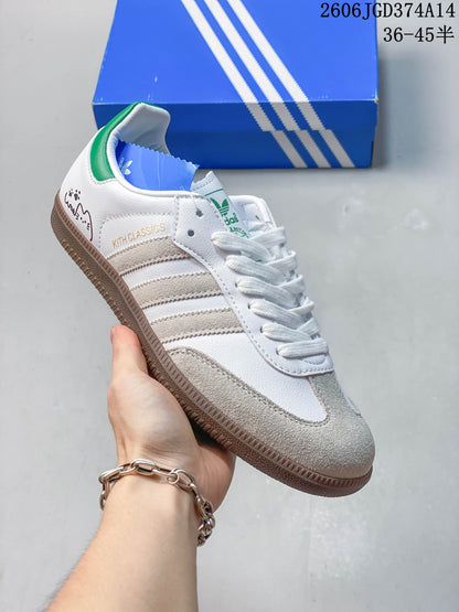 Adidas Originals Samba Vegan OG Low-Top Sneakers White Green