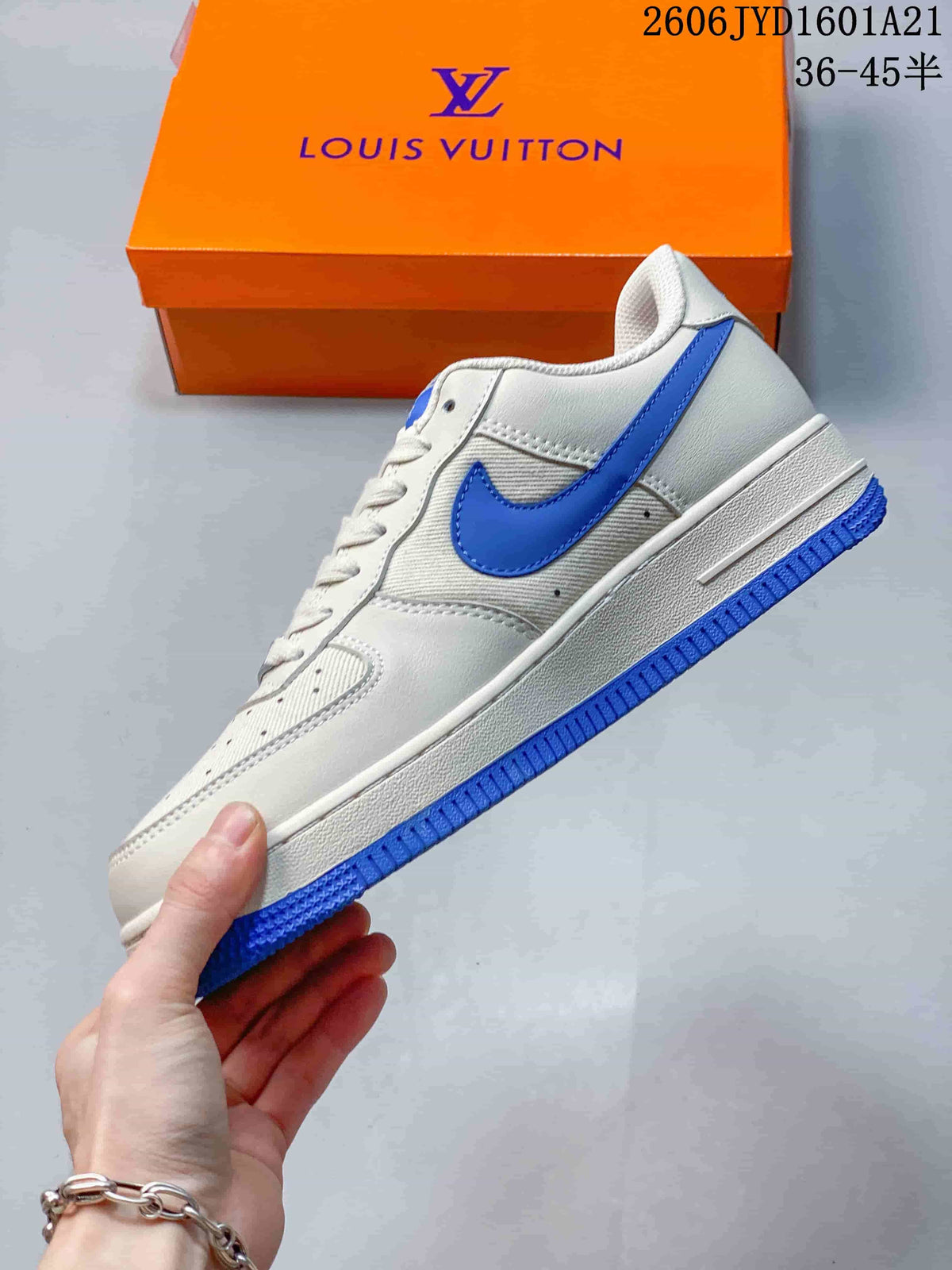 Nike Air Force 1 '07 Low White and Blue Sneakers
