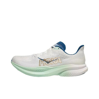 HOKA Mach Running Shoes in White, Blue and Mint