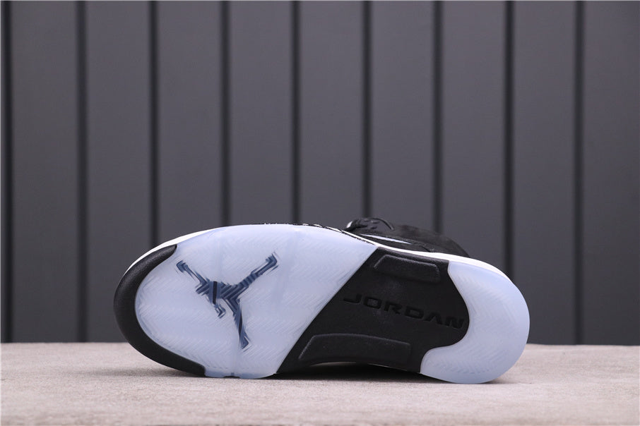 Outsole view showing the translucent sections and black Jordan-branded traction area.