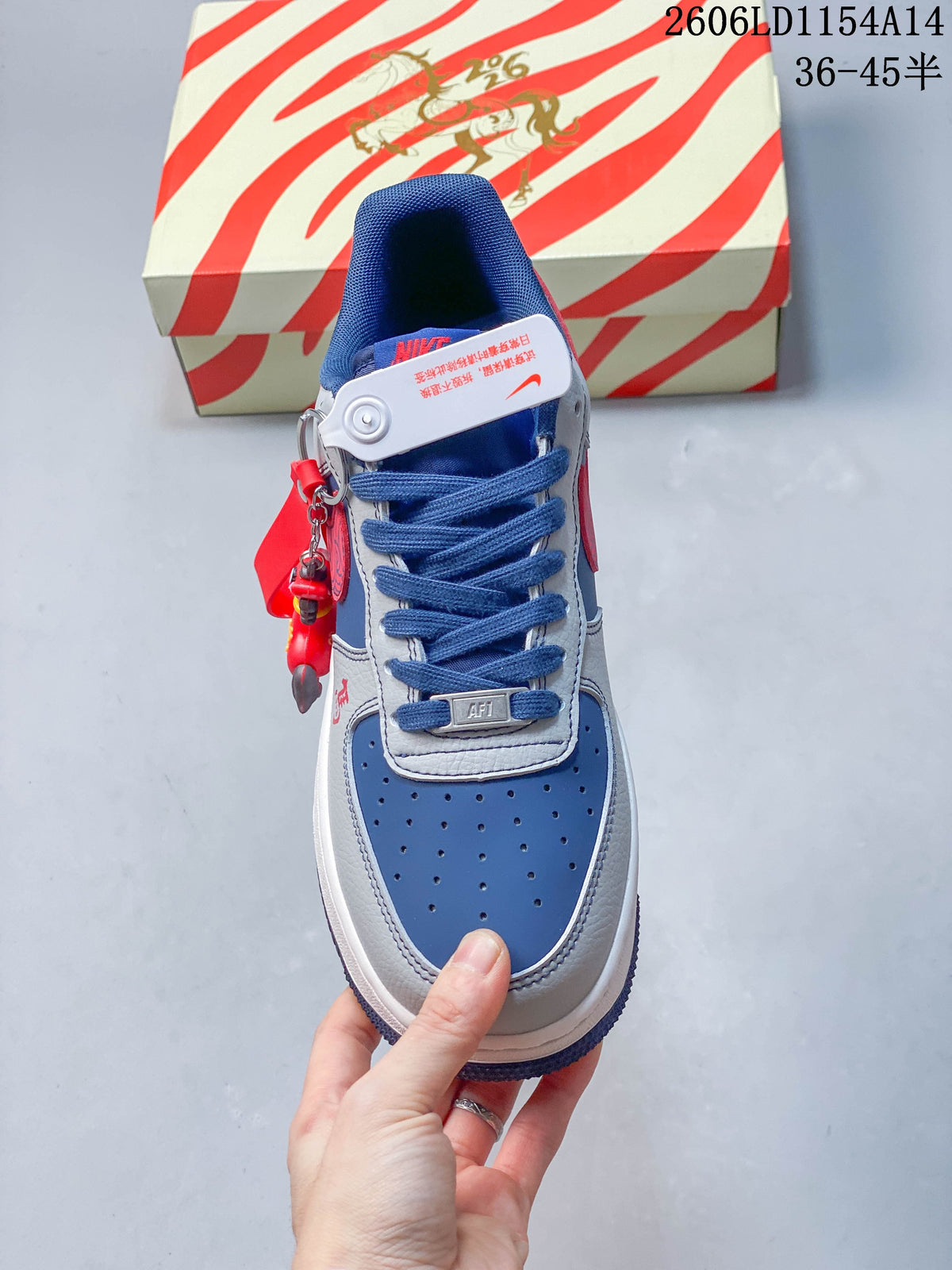 Nike Air Force 1 ’07 Low Blue and Grey Sneakers