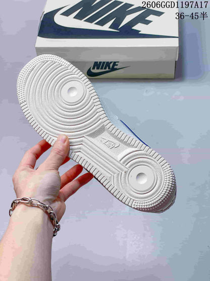 Nike Air Force 1 Low x Stüssy White and Navy Sneakers