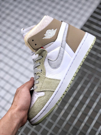 Jordan 1 Zoom CMFT Olive Aura Sneakers CT0979-102
