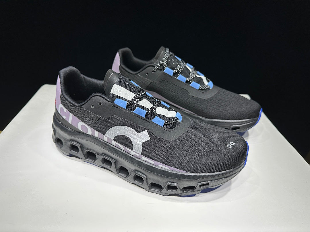 On Cloudmonster Cloud X Sneakers Black Purple Blue
