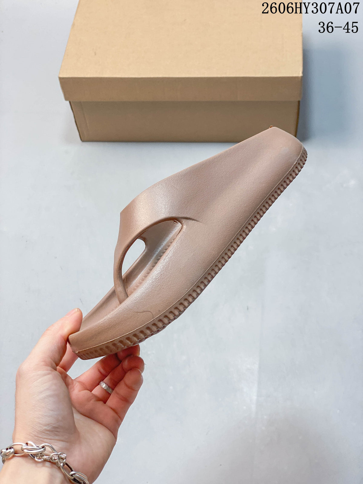 Nike Calm Slide Sandals in Taupe