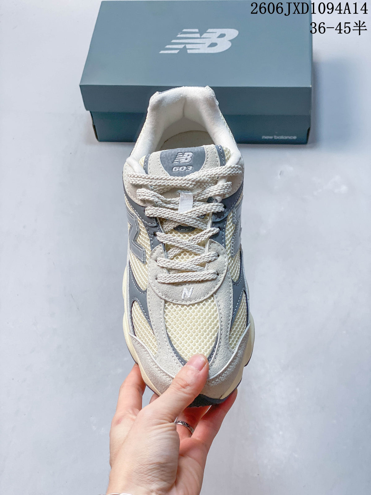 New Balance 603 Low-Top Sneakers in Cream and Gray