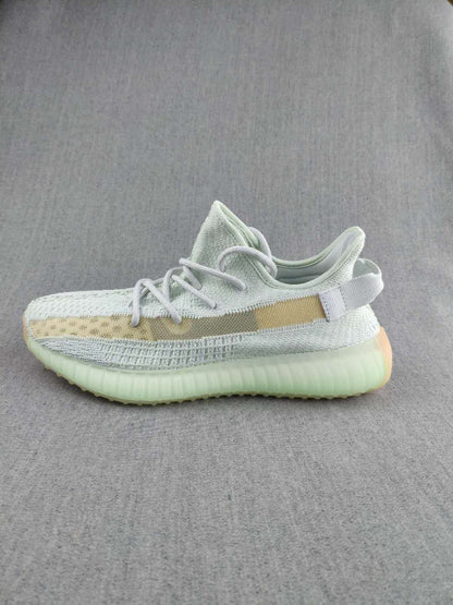 Yeezy 350 V2 Knit Sneakers in White and Tan
