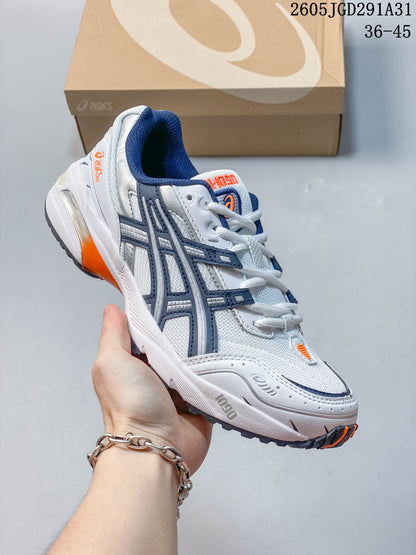 ASICS GEL-2605 White and Navy Sneakers