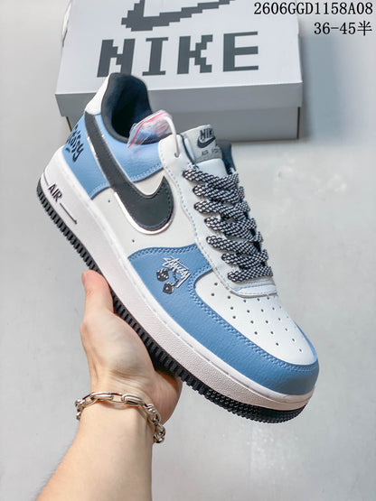 Nike Air Force 1 Low Cream Multi-Color Swoosh Sneakers