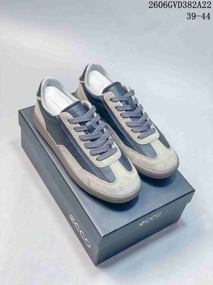ECCO Men's Casual Lace-Up Sneakers, Gray and Navy, 2606GVD382A22