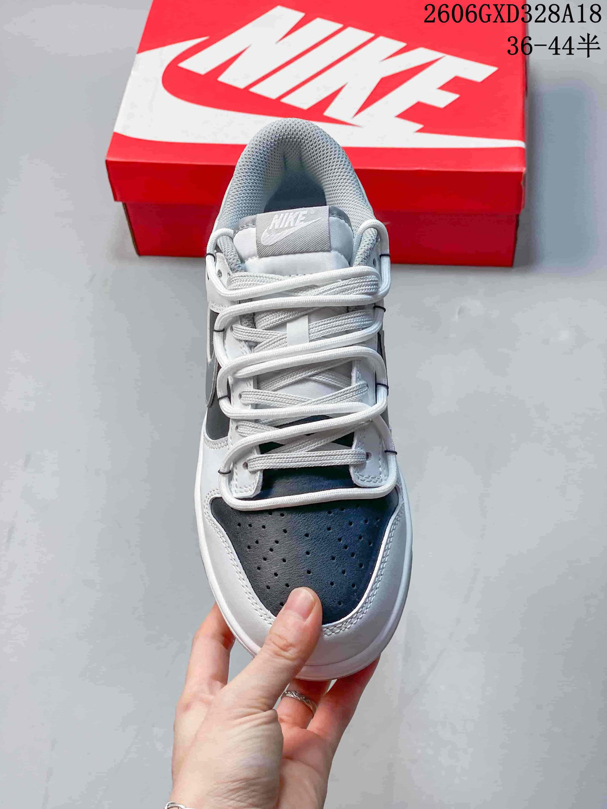 Nike Dunk Low Y2K Sneakers in White, Black and Silver