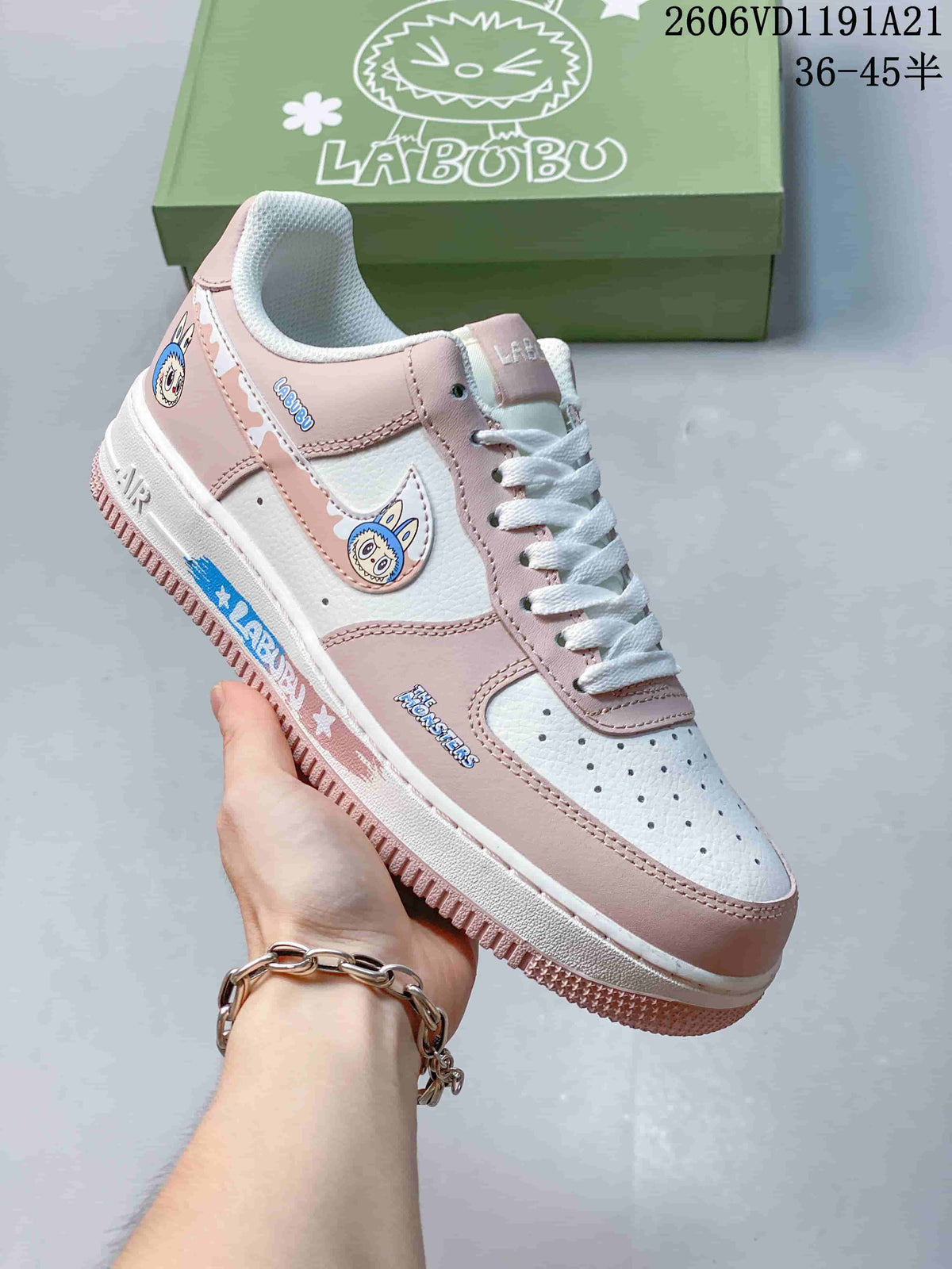Nike Air Force 1 Low '07 x Labubu Pink White Sneakers