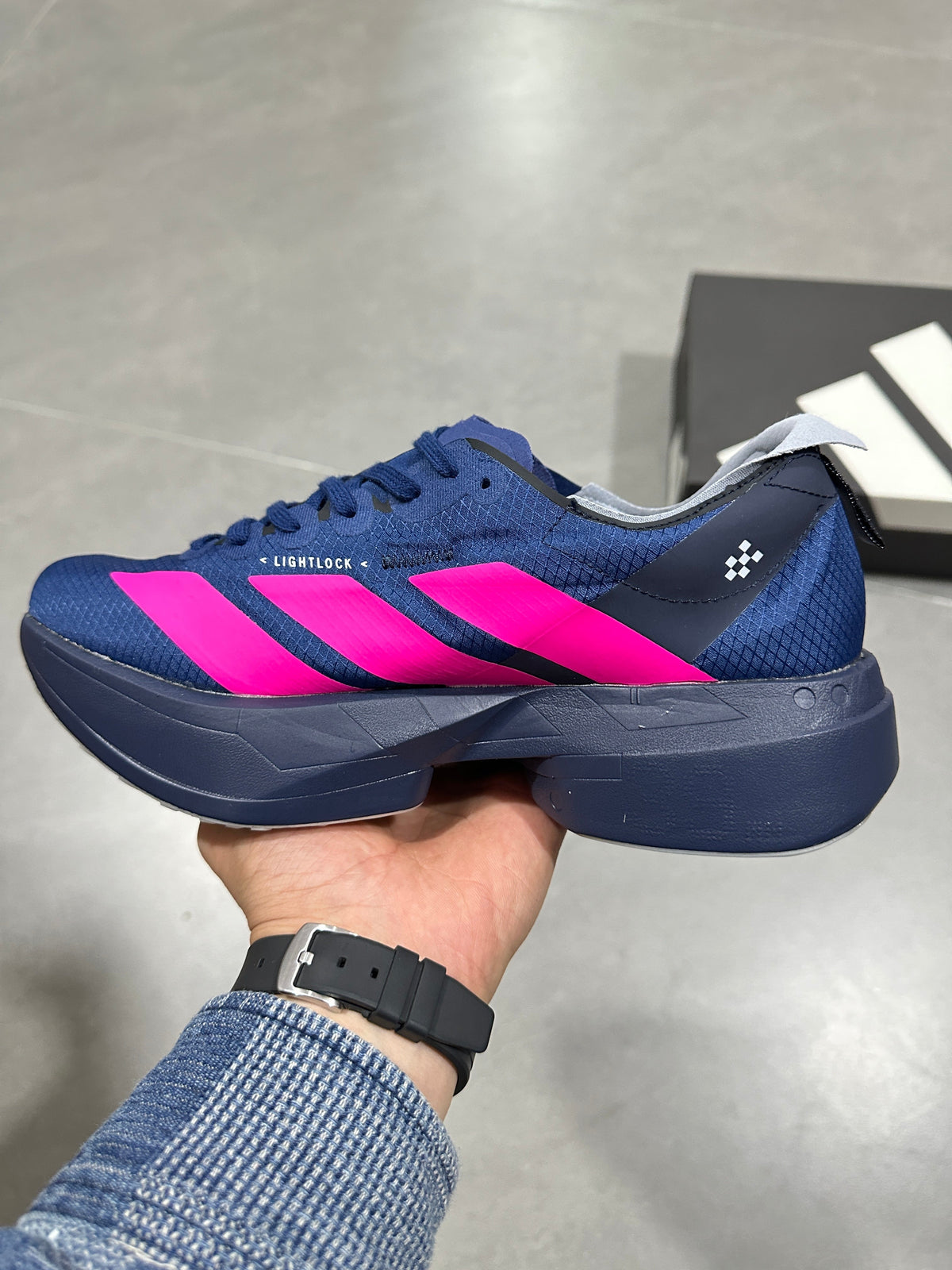 adidas Lightstrike Pro Running Shoes Blue Pink JR6369