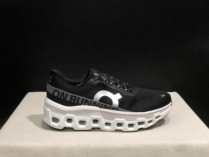 On Cloudmonster 2 Black White Running Shoes