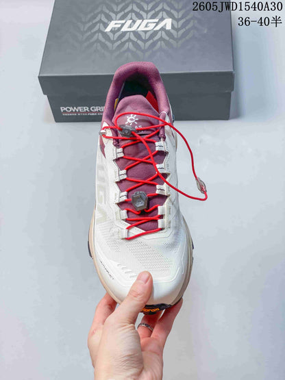 KAILAS FUGA EX3 BOA Trail Running Shoes, White and Plum