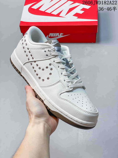 Nike Dunk Low White Studded Sneakers