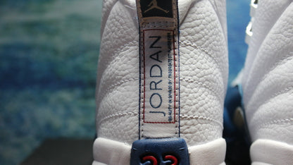 Detailed rear view of the Jordan heel strip and stitching.