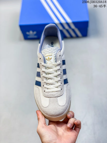 Adidas Gazelle Sneakers, Off-White and Blue