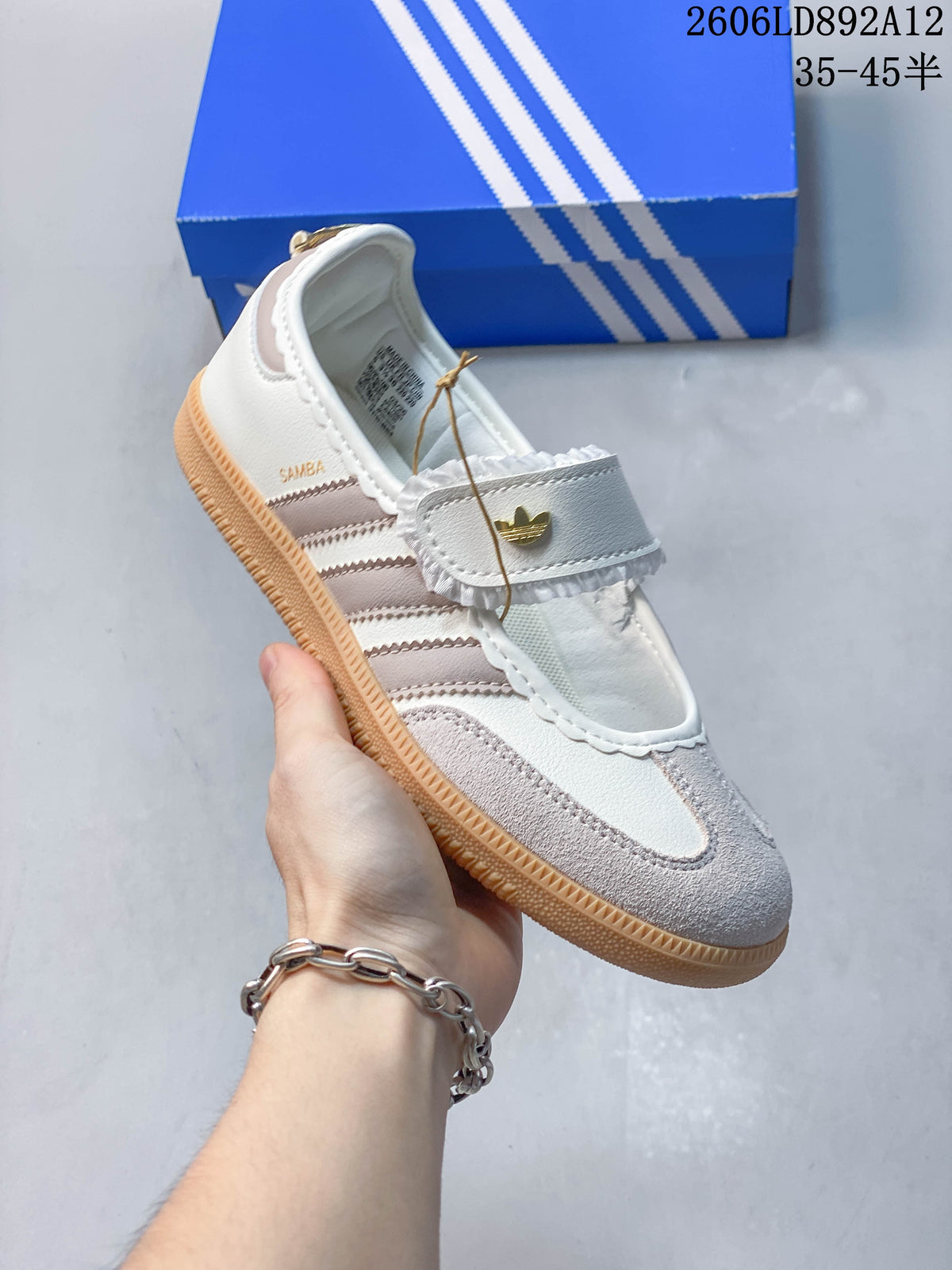 Adidas Samba Jane Mary Jane Sneakers White Beige