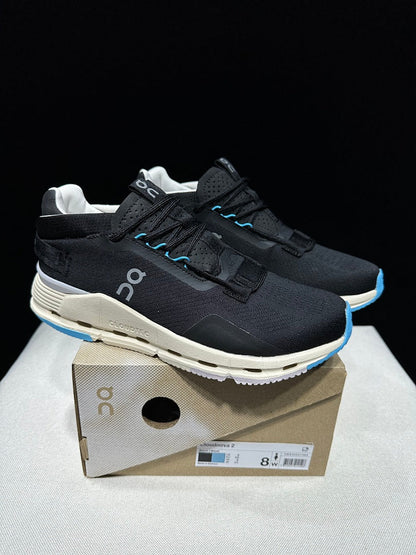 On Cloudnova 2 Black Blue Sneakers