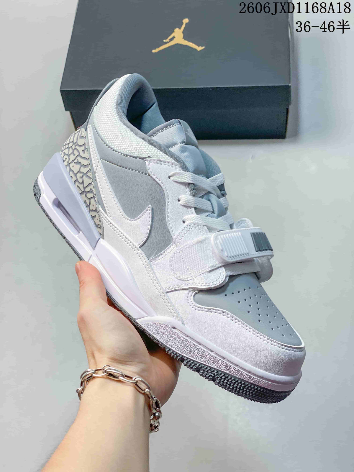 Jordan Legacy 312 Low-Top Sneakers in White and Grey