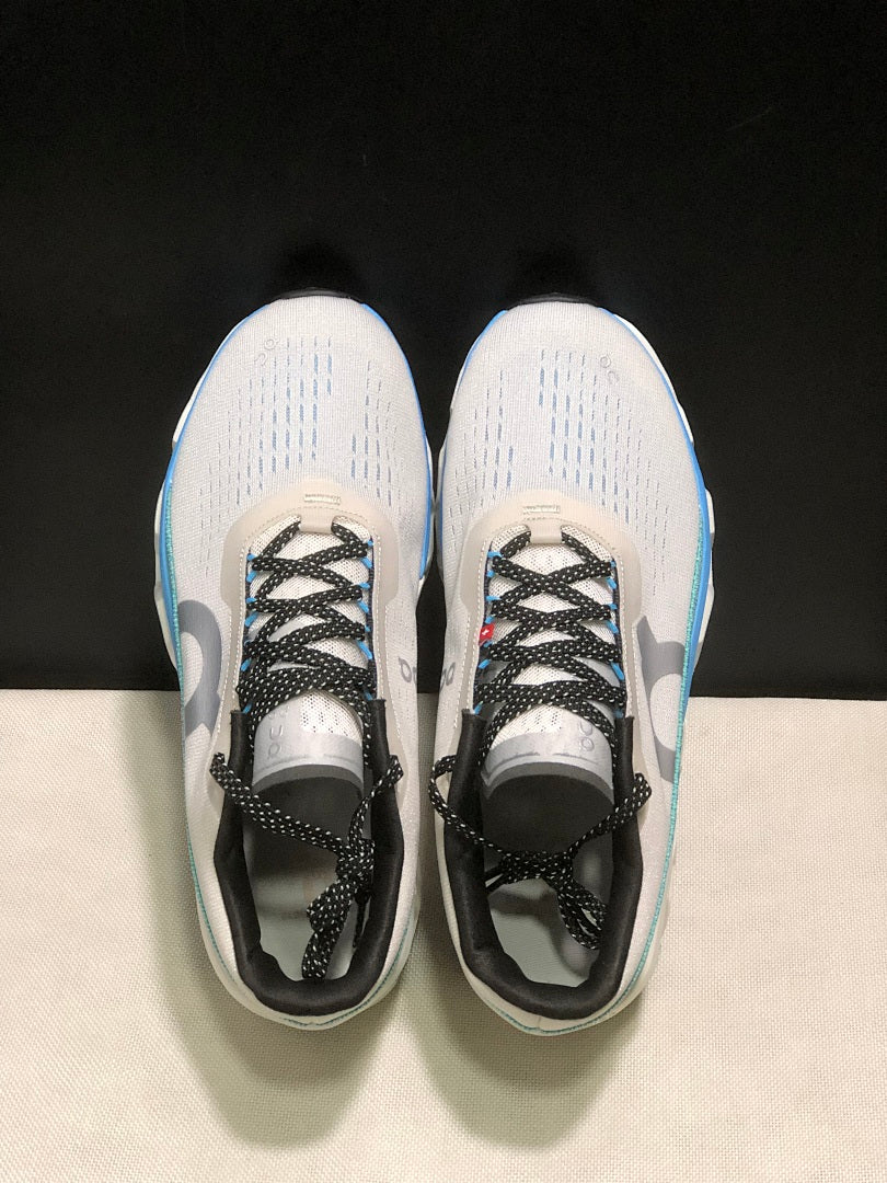 On Cloudmonster 2 Running Shoes in White and Blue