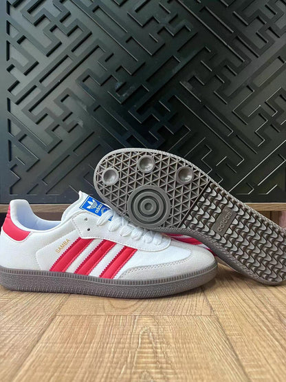 adidas Samba Sneakers White Pink Gum Sole