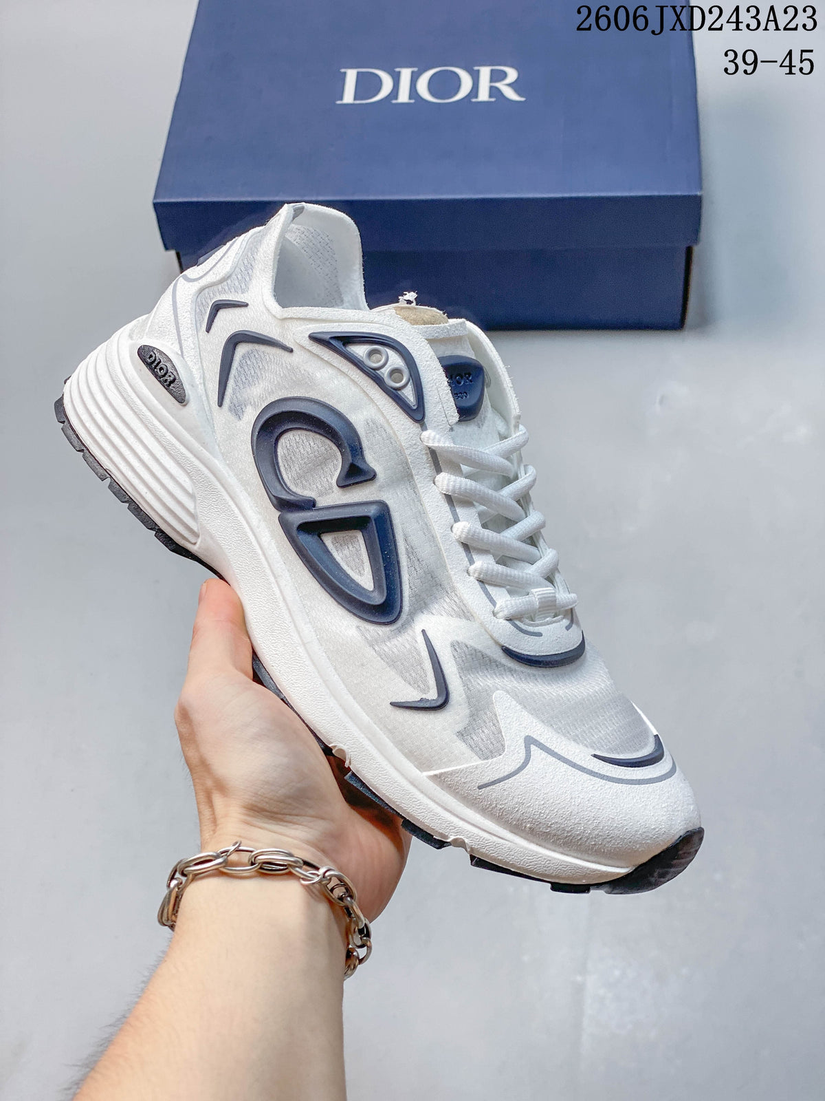 Dior B30 Countdown Low-Top Sneakers in Mesh