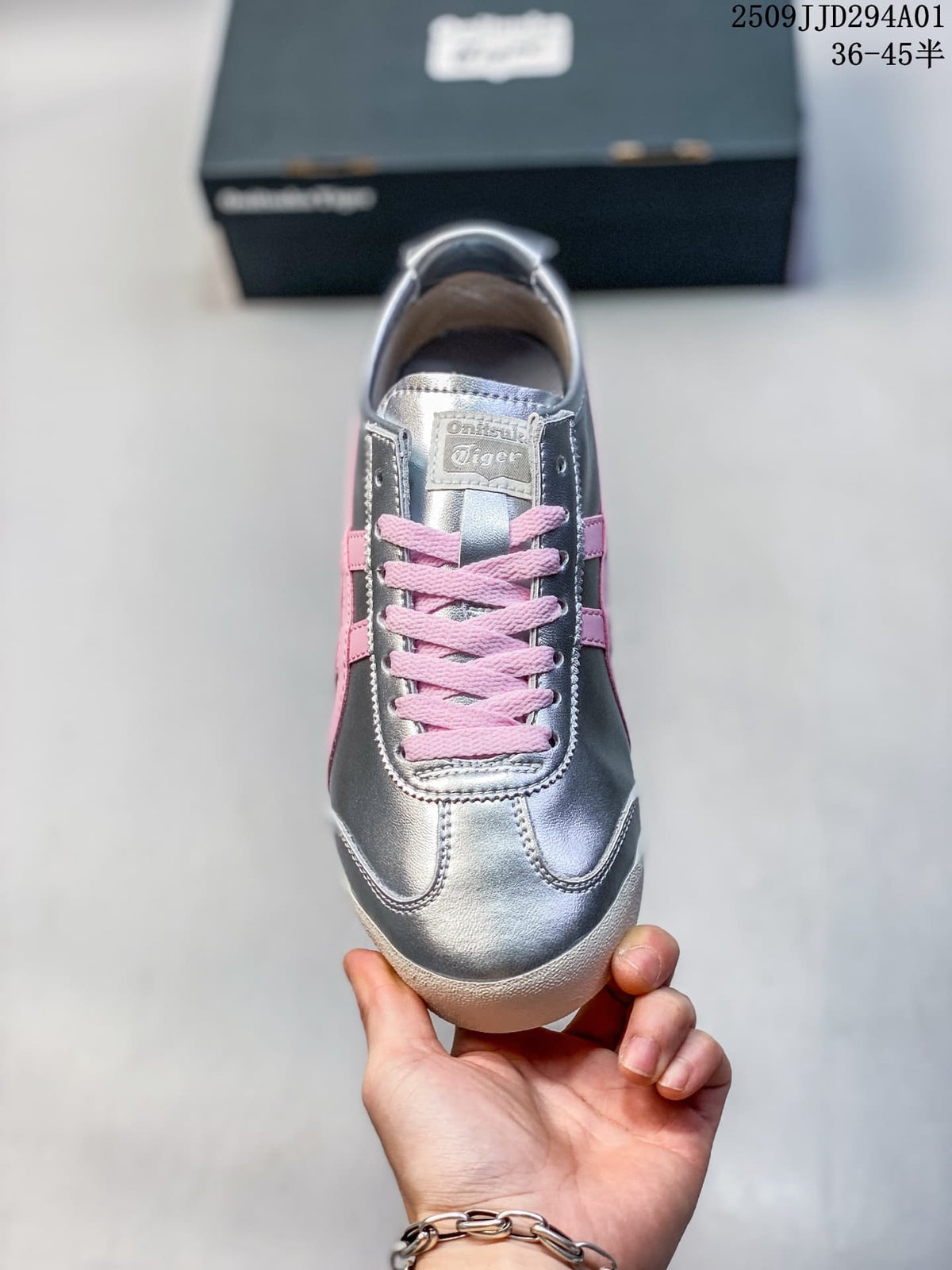 Onitsuka Tiger Mexico 66 Silver Pink Sneakers