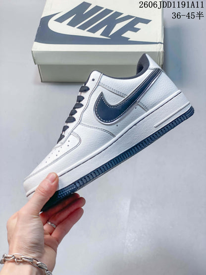 Nike Air Force 1 '07 Low White and Navy Sneakers