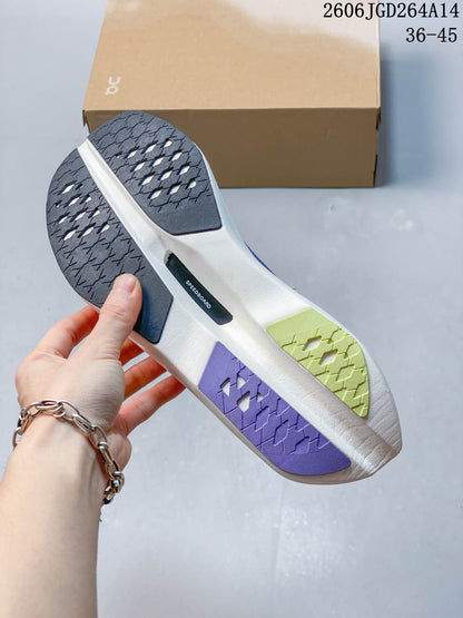 On Cloudboom Volt Women's Running Shoes, Navy and Violet