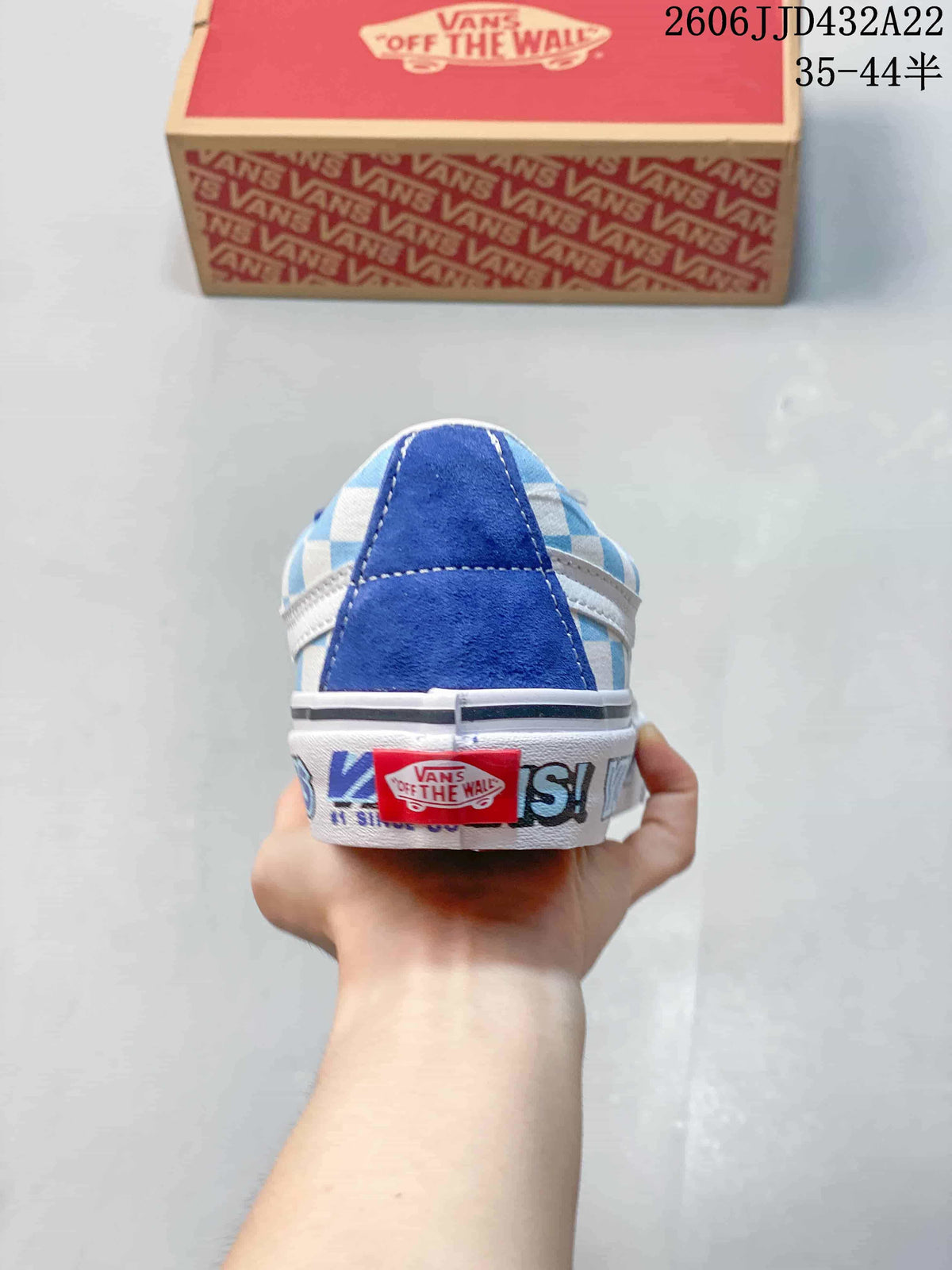 Vans Anaheim Checkerboard Low-Top Sneakers in Blue