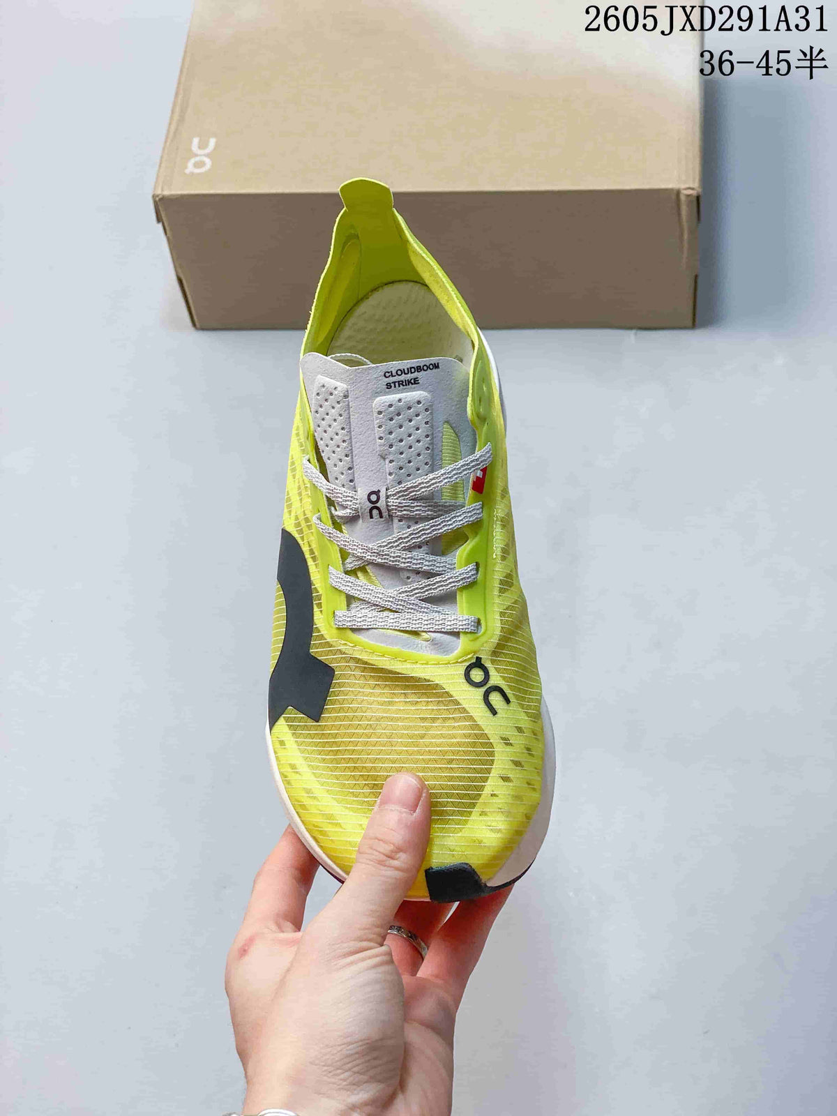On Cloudboom Strike Racing Running Shoes – Volt Yellow