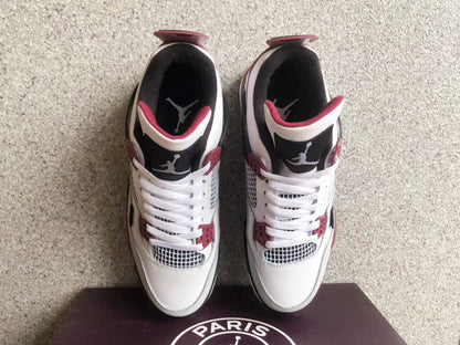 Jordan 4 Paris Saint-Germain Sneakers White Burgundy