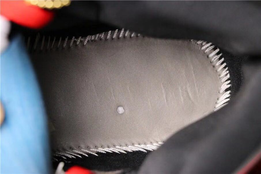 Close-up of the interior collar stitching and lining.