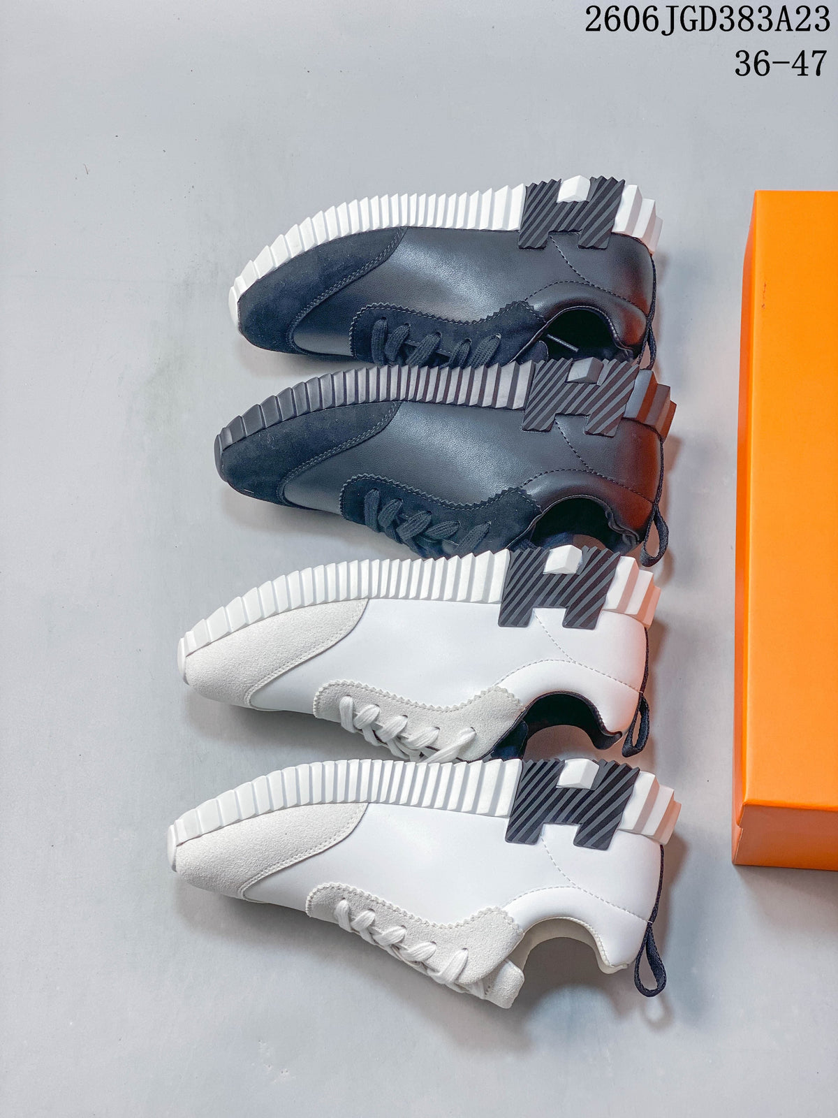 Hermès Low-Top Sneakers with Ribbed Sole