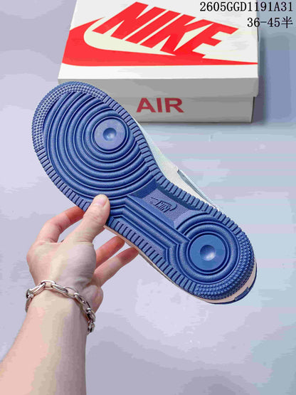 Nike Air Force 1 '07 Low Grey and Blue Sneakers