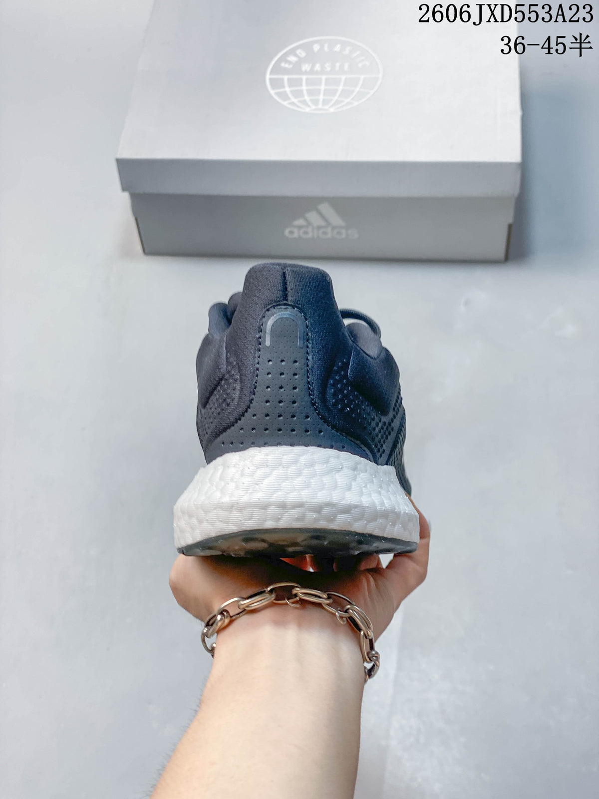 Adidas PureBoost 21 Running Shoes in Navy and White