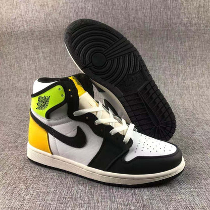 Sneaker outsole view showing the black circular traction pattern and tread.