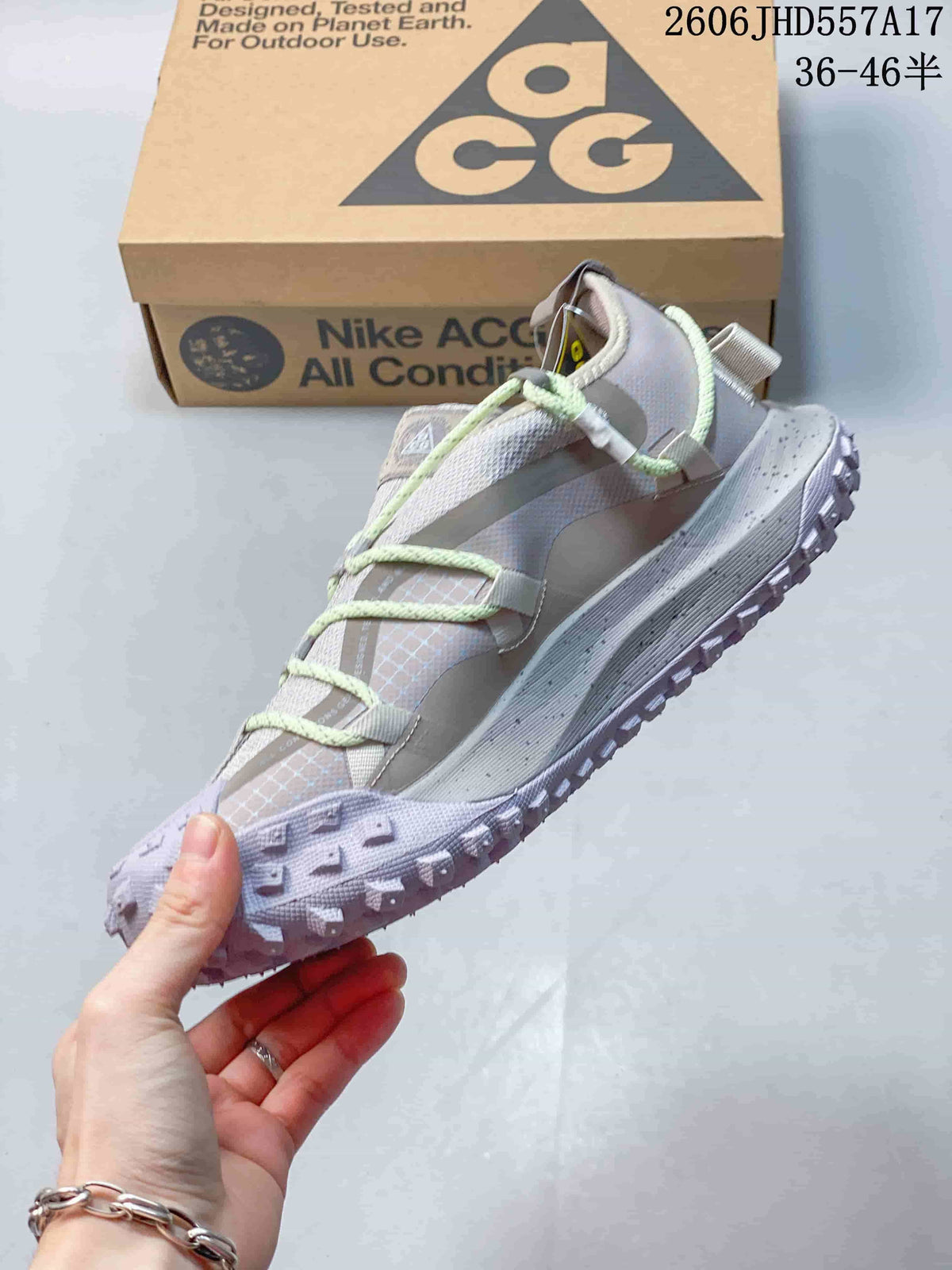 Nike ACG Mountain Fly Outdoor Sneakers, Gray and Mint