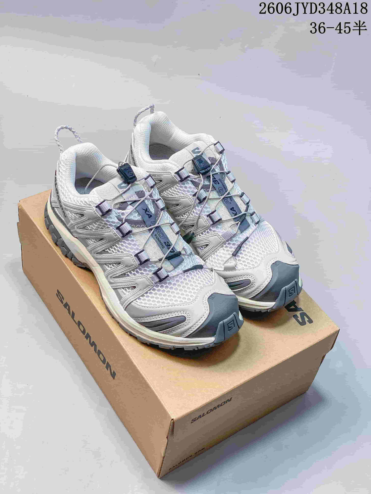 Salomon XT-3D Trail Running Shoes in White and Gray