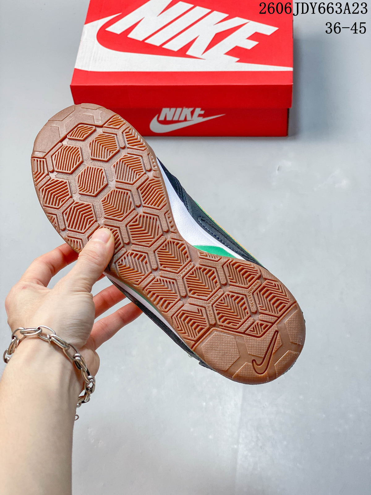 Nike Gato Low-Top Sneakers in White and Red