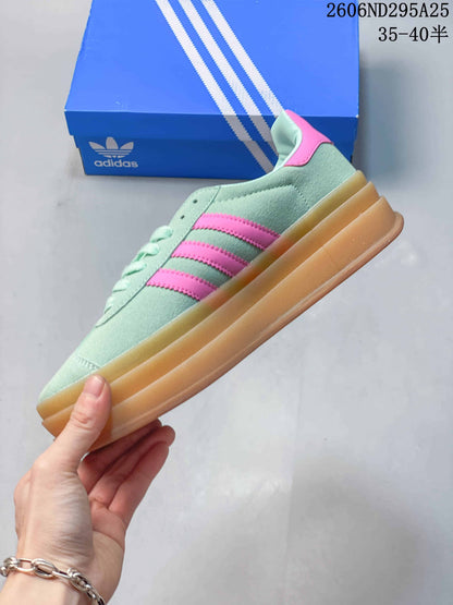 Adidas Originals Gazelle Bold W Platform Sneakers Mint Pink