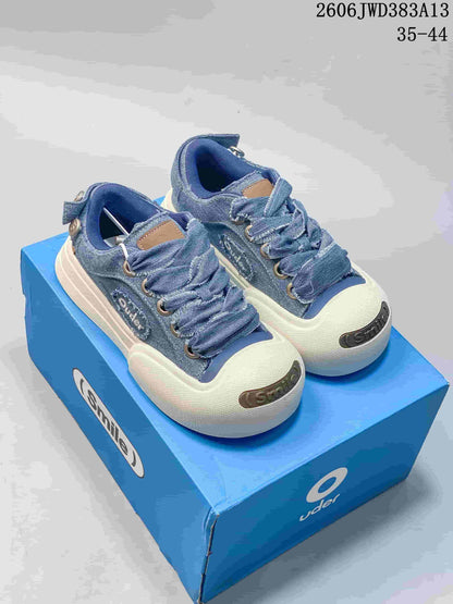 Ocai 002 Smile Blue Denim Low-Top Sneakers