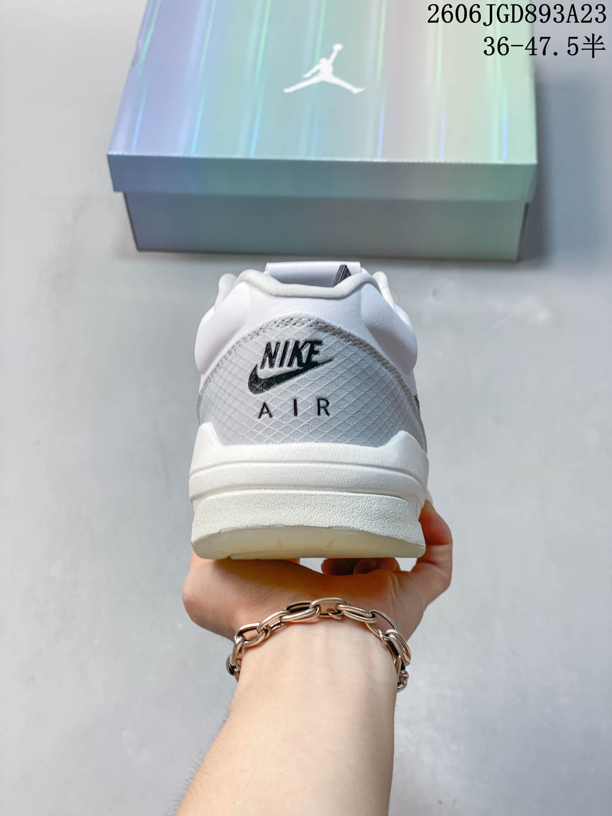 Jordan Stadium 90 White and Grey Sneakers