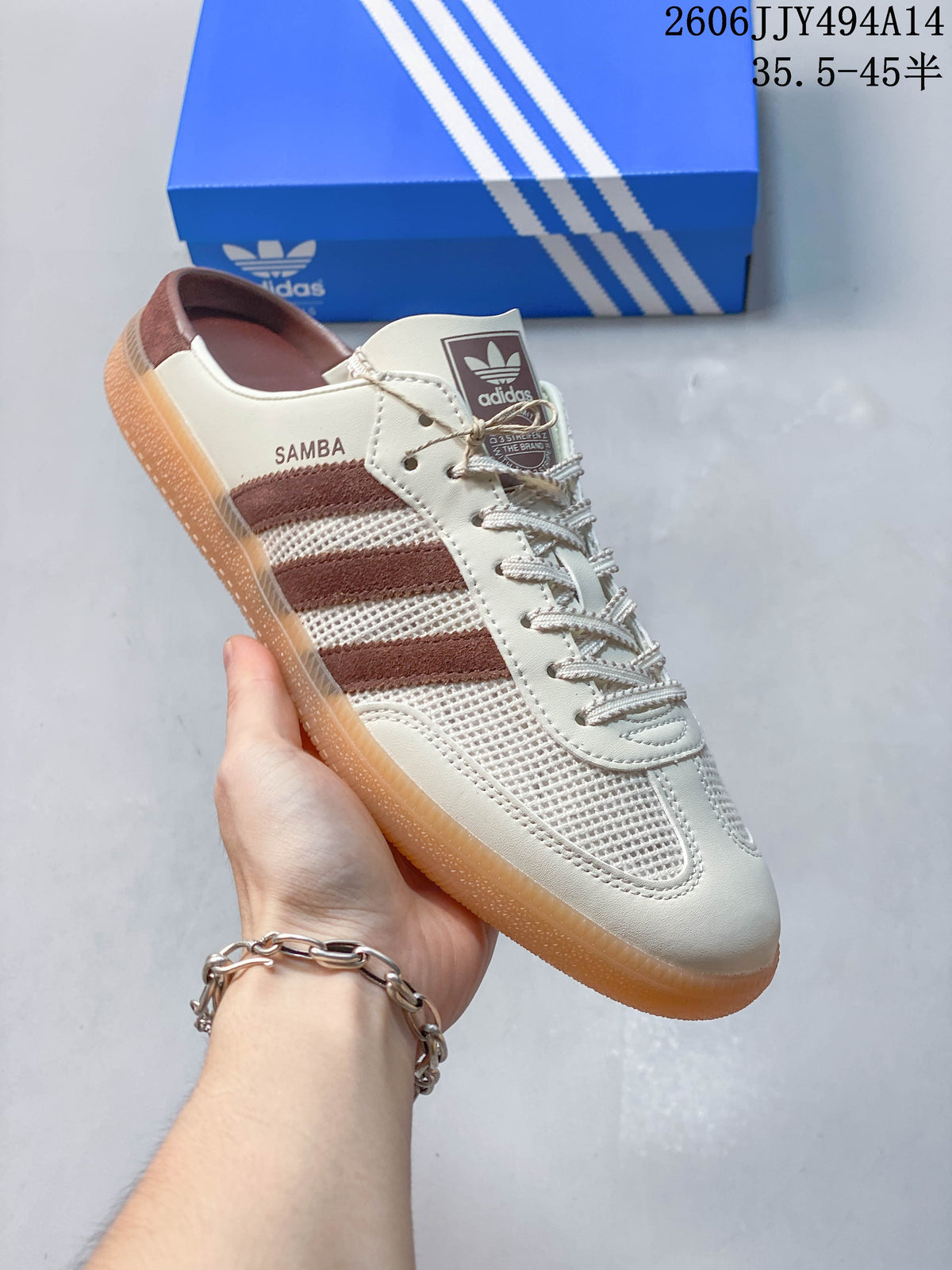 adidas Samba Mule Sneakers Cream Brown Gum Sole